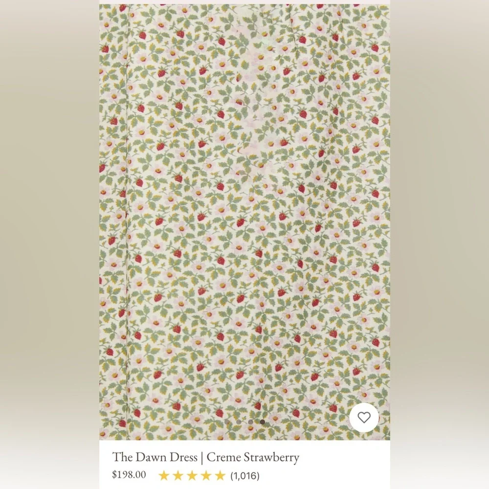 Christy Dawn the Dawn Dress in creme strawberry Large - Picture 12 of 13